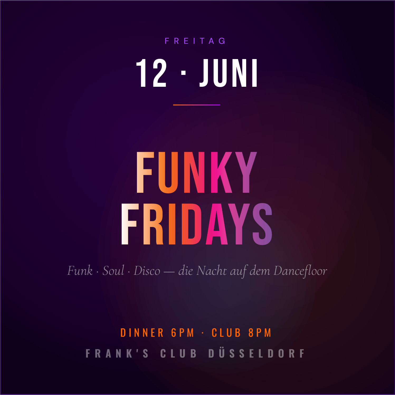 Funky Fridays Sitzplatz - min. 2 oder 4 Sitzplätze 12.06.2026